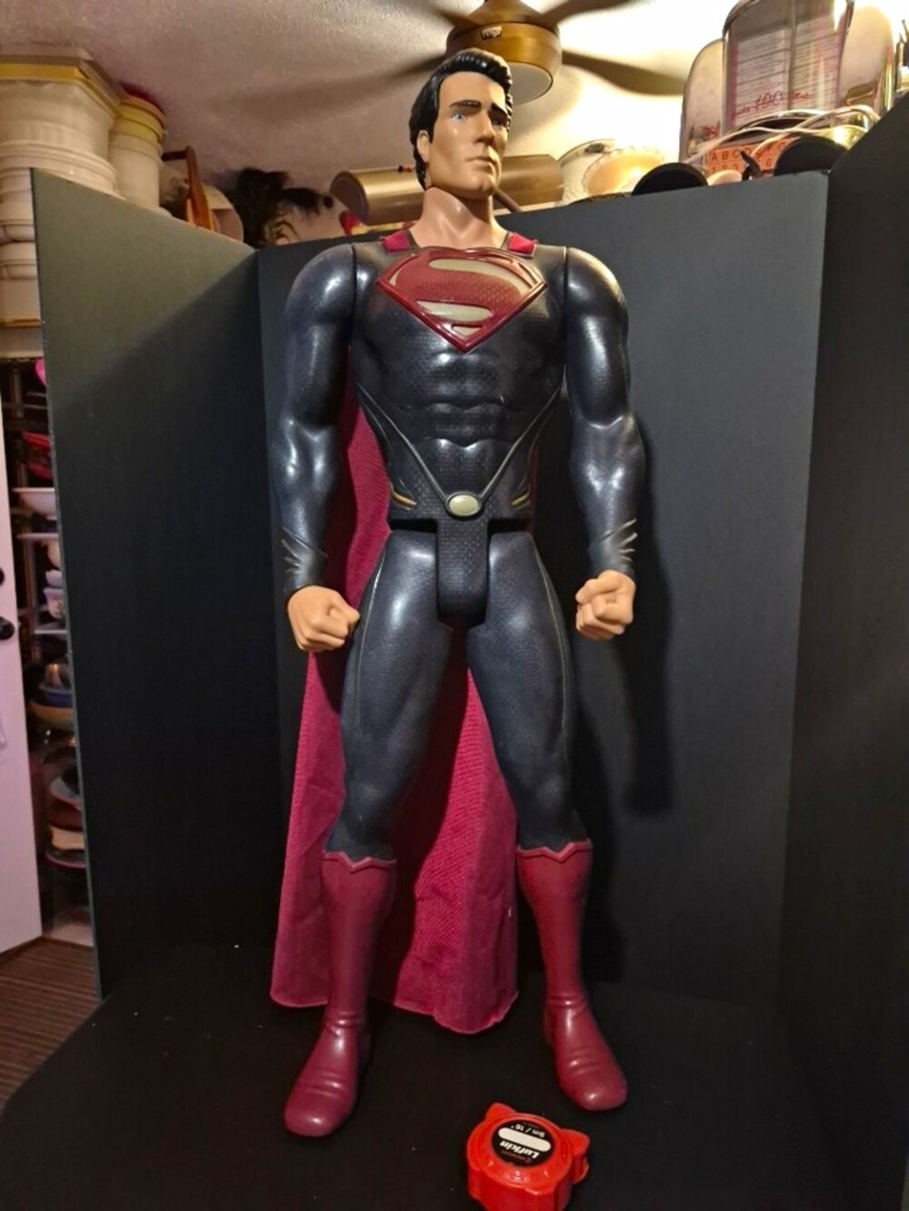 JAKKS Pacific Superman Figure 31” Tall DC Comics Man of Steel Red Cloth Cape